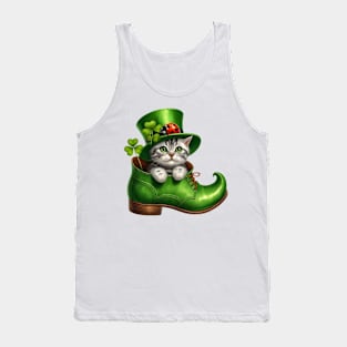 American Shorthair Cat Shoes For Patricks Day Tank Top